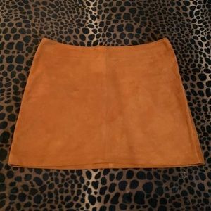 Bally Leather and Silk Mini Skirt